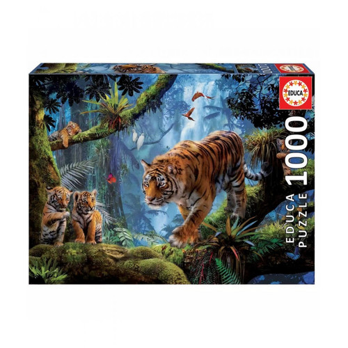 Educa - EDUCA Puzzle 1000 pieces Tigres Sur LArbre Educa  - Marchand Stortle
