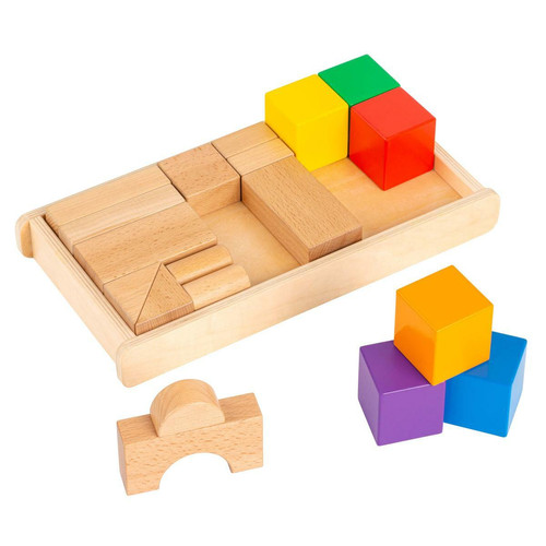 Educo - Apprendre Les Mathématiques - Construisez les blocs - jeu Montessori Educo  - Jeux de société
