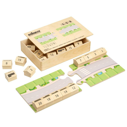 Educo - Apprendre Les Mathématiques - rue numérotée - jeu Montessori Educo  - Jeux de société