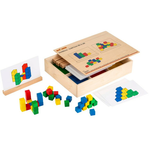 Educo - Verti-blocs - construire du 2D au 3D - jeu Montessori Educo  - Jeux histoire Jeux de société