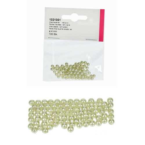 efco - Sachet de 100 Perles nacrées, Ø 4 mm, en plastique ciré - couleur: efco  - efco