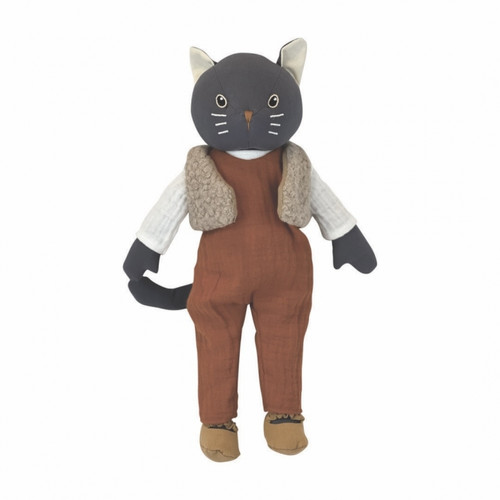 Egmont Toys - Cesar le chat gris en salopette Egmont Toys  - Peluches Chat Peluches