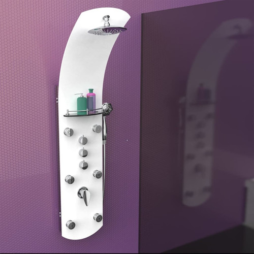EISL - EISL Panneau de douche avec mitigeur KARIBIK blanc EISL  - Douchette et flexible