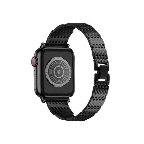 Eko - Eko Bracelet pour Apple Watch 38/40/41mm en acier inoxydable Strass Noir Eko  - Accessoires bracelet connecté