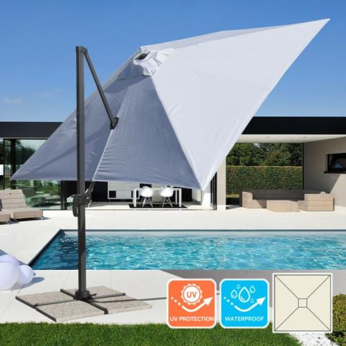 Elios Parasols - Parasol de jardin 3x3 bras en aluminium carré Paradise, Styles: sans volant Elios Parasols  - Mobilier de jardin