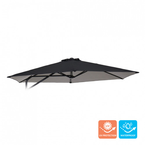 Elios Parasols - Toile de remplacement pour tonnelle de jardin 3x3 hexagonal bras en acier Dorico Noir Elios Parasols  - Toile parasol