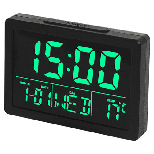 Elixir - Grand écran simple horloge LED chevet réveil multifonctionnel horloge électronique style3 - Grande horloge murale Réveil