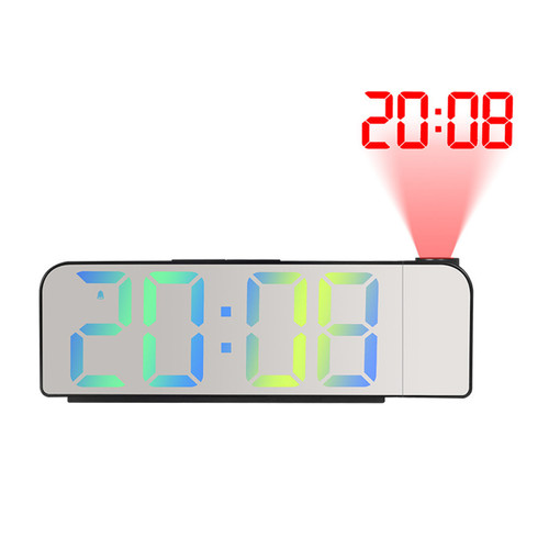Elixir - Réveil à projection simple LED grand affichage de police horloge électronique réveil numérique style2 - Grande horloge murale Réveil