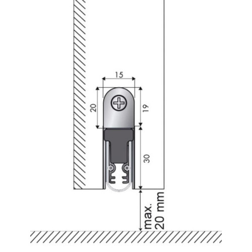 ELLEN Bas de porte accoustique soundproof - Longueur : 928 mm - ELLEN