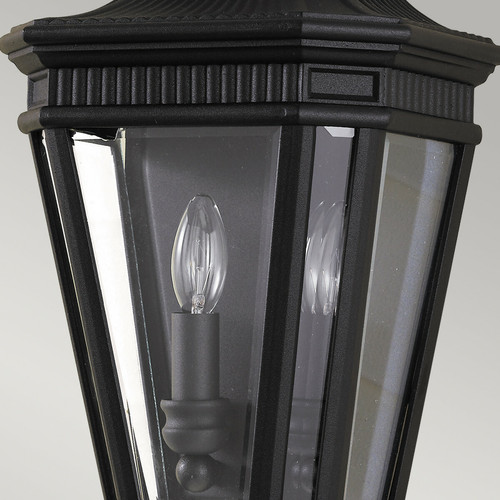 Applique, hublot Demi-lanterne murale extérieure à 2 ampoules noir IP44, E14