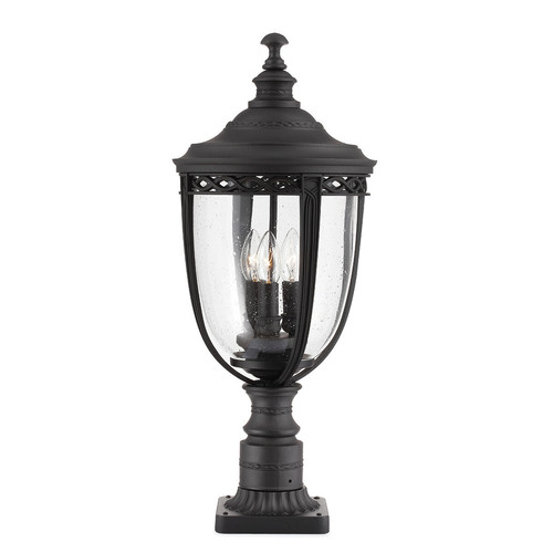 Elstead Lighting - Grand lampadaire extérieur à 3 ampoules noir IP44, E14 Elstead Lighting  - Eclairage extérieur de jardin
