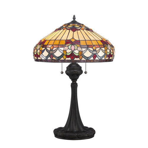 Elstead Lighting - Lampe de Table Tiffany à 2 Lumières, Bronze Vintage, E27 Elstead Lighting  - Maison