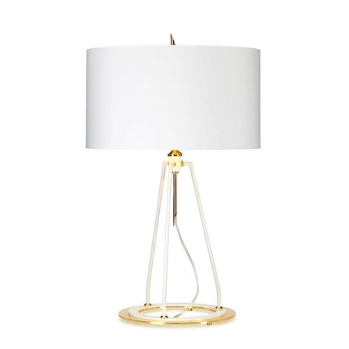 Elstead Lighting - Lampe Ferrara 1x60W Or Blanc Poli Elstead Lighting - Lampes à poser Design