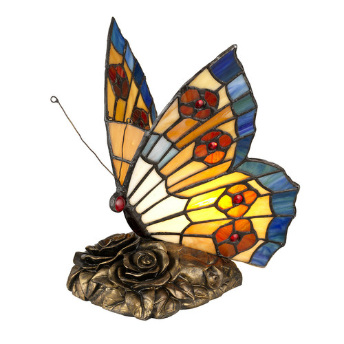 Elstead Lighting - Lampe Tiffany Butterfly, Bronze Architectural, G9 Elstead Lighting  - Lampe à lave Luminaires