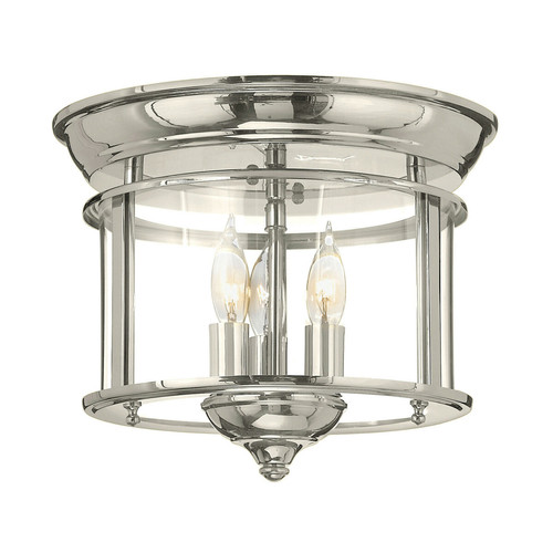 Elstead Lighting - Lanterne à encastrer cylindrique à 3 bougies - Nickel poli Elstead Lighting  - Lanterne bougie