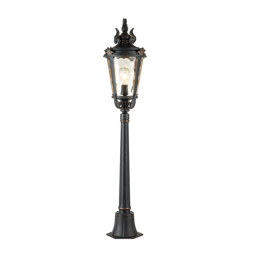 Elstead Lighting - Lanterne extérieure moyenne à 1 lumière, bronze vieilli IP44, E27 Elstead Lighting  - Borne, potelet