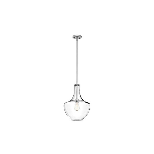 Elstead Lighting - Suspensions Interieur Everly Chrome 1x60W E27 H730-1499mm Elstead Lighting  - Marchand Evolutiv solutions