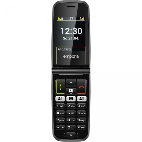 Téléphone mobile Emporia ACTIVEglam Téléphone Portable 2.2'' 8 MP 1150mAh Nano SIM 4G Wi-Fi Bluetooth Android 10.0 Noir