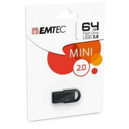 Emtec - Emtec D250 Mini lecteur USB flash 64 Go USB Type-A 2.0 Noir Emtec  - Clé USB mini Clés USB