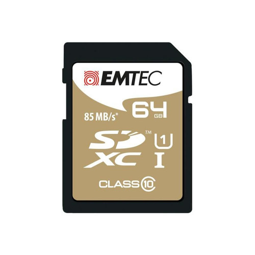 Emtec - SDXC 64Go Emtec CL10 Gold+ UHS-I 85MB/s - Sous blister - Carte mémoire Micro sd