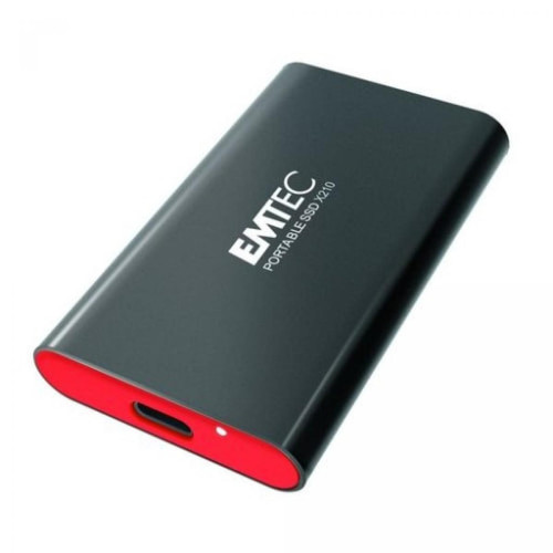 Emtec - X210 Elite Disque Dur SSD Externe 256Go 2.5" USB-C 3.2 Gen 2 500Mo/s Noir - SSD Externe