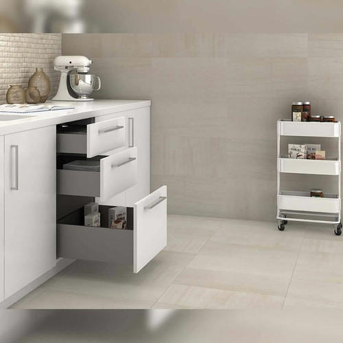 Emuca Kit tiroir anthracite meuble cuisine et salle de bain Concept Pour tiroir de 45 x 18.5 cm