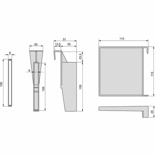 Emuca Séparateurs pour l'intérieur des tiroirs Vertex - Concept Pour module de 90 cm