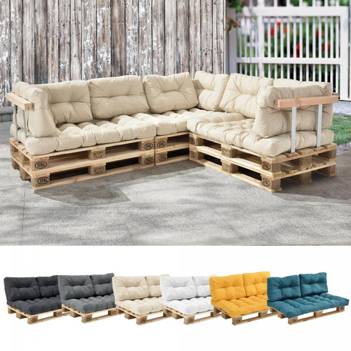 En.Casa - Coussin pour canapé palette Comfy In/Outdoor Beige [en.casa] En.Casa  - Coussin de chaise