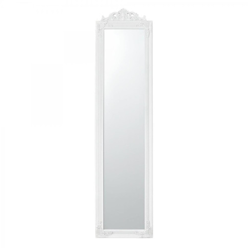 Miroirs Miroir sur Pied Arezzo Inclinable 160 x 40 cm Blanc Mat [en.casa]