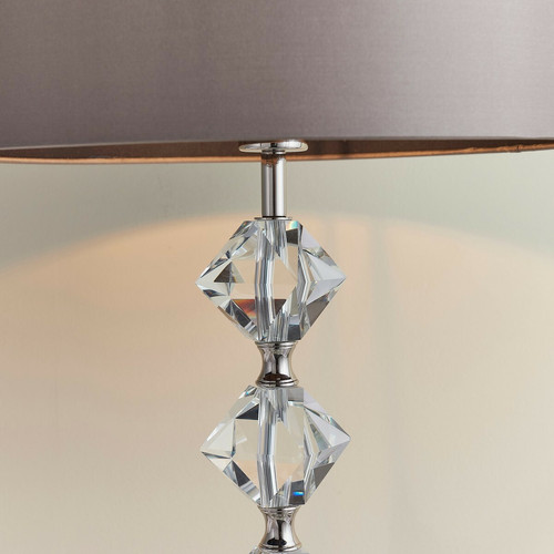 Endon 1 lampe de table en cristal avec abat-jour, B22