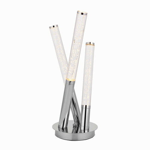 Endon - Lampe de table LED à 3 lumières, chrome, acrylique avec bulles Endon  - Endon