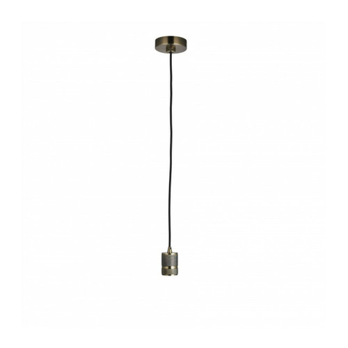 Endon - Suspension design Urban Acier Laiton antique 1 ampoule 22cm Endon  - Lustre double