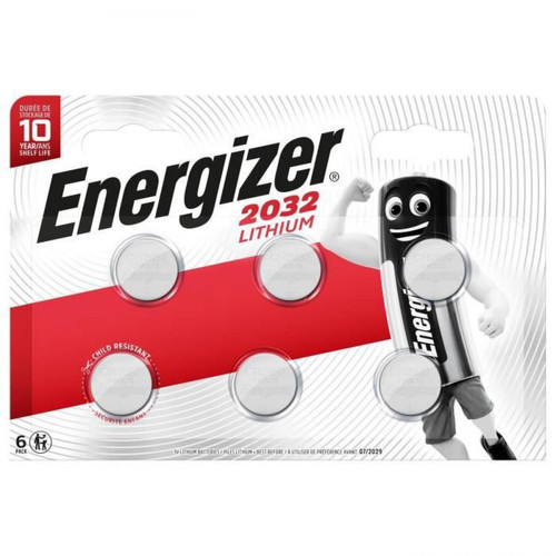 Energizer - Piles bouton Energizer Lithium 2032, pack de 6 Energizer  - Piles rechargeables Energizer