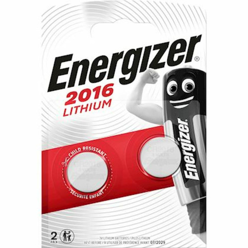 Télécommande portail et garage Energizer pile lithium - energizer cr2016 - 3 volts - blister de 2 piles