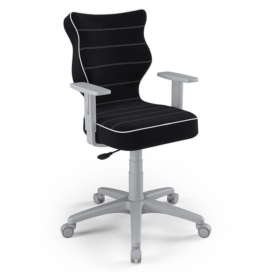 ENTELO Entelo Chaise de bureau ergonomique enfants Duo JS01 Noir et gris