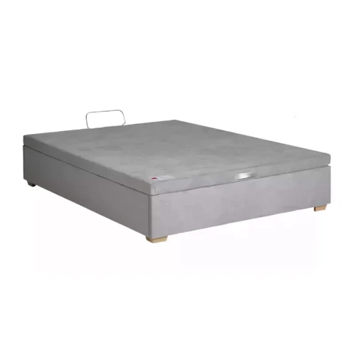 Epeda - Sommier Lit Coffre Epeda HERCULE Velours Gris Souris 90x200 Epeda  - Lit coffre sur verin