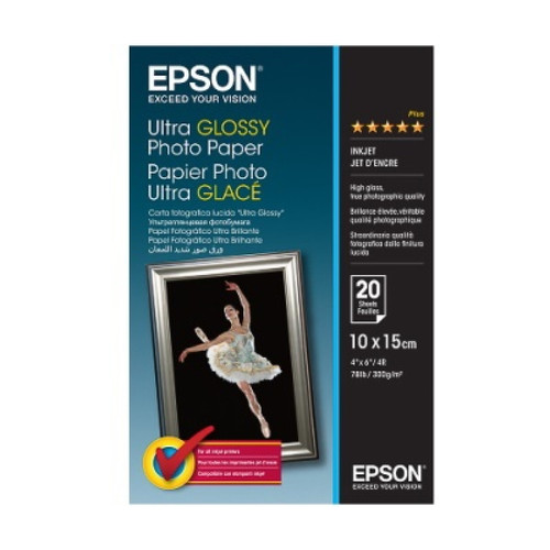 Epson - Epson S041926 Papier photo ultra brillant 10x15 300g, 20 feuilles Epson  - Papier Photo