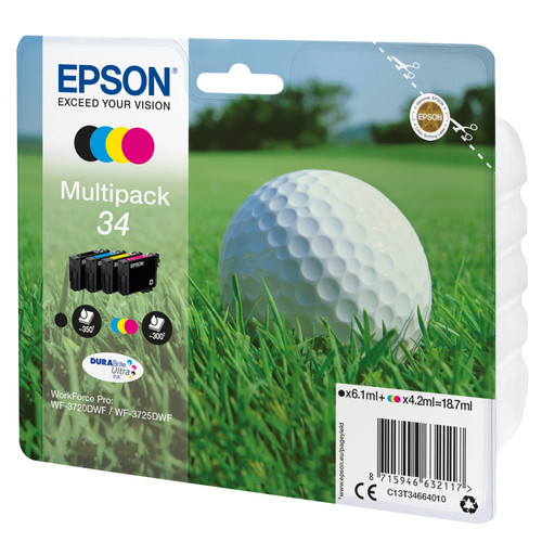 Epson - 34 Encre Multipack CMYK Blister Multipack 34 Encre Multipack CMYK DURABrite Ultra Blister Epson  - Marchand 1fodiscount