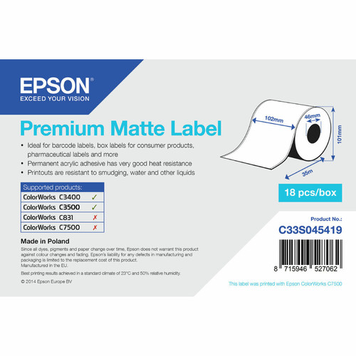 Epson - Rouleau de Papier Thermique Epson C33S045419 (1 Unités) Epson  - Marchand Zoomici