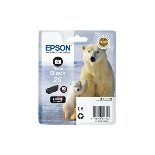 Epson - Cartouche d encre photo Epson Ours polaire Noir Epson  - Cartouche epson ours polaire