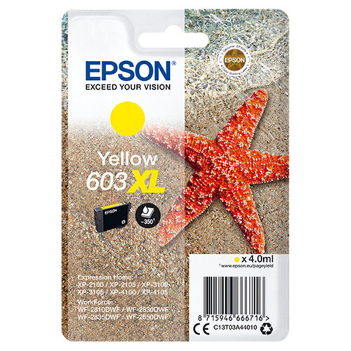 Epson - Epson Singlepack Yellow 603XL Ink Epson  - Epson