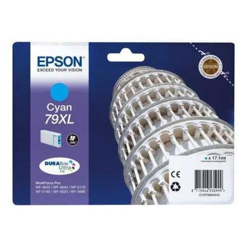 Epson - Cartouche d'Encre - Imprimante EPSON  79 XL Cyan - Tour de Pise (C13T79024010) Epson  - Cartouche, Toner et Papier Epson