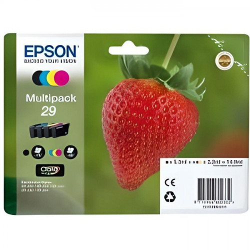 Epson - Cartouche d'Encre - Imprimante EPSON Multipack 29 - Fraise - Noir, Cyan, Magenta, Jaune (C13T29864022) Epson  - Cartouche, Toner et Papier