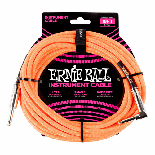 Ernie Ball - 6084 Jack-Jack coudé 5 5 M Orange fluo Ernie Ball Ernie Ball  - Ernie Ball