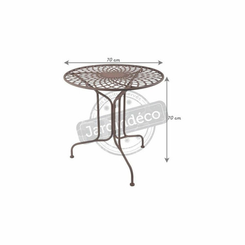Esschert Design Table de jardin en métal Rosace Ronde