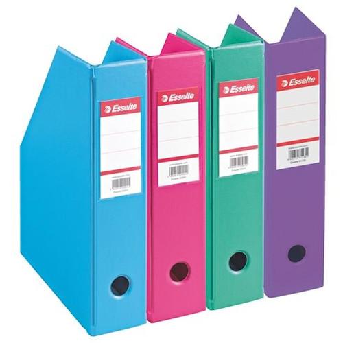 Accessoires Bureau Esselte Range-revues Esselte Classic-box couleurs dynamiques - dos 7 cm - Lot de 10