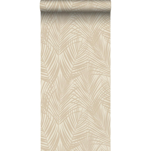 ESTAhome - ESTAhome papier peint feuilles de palmier beige clair - Papiers peints