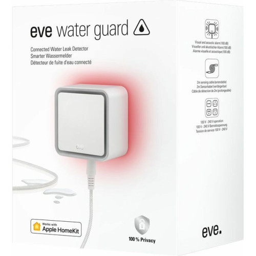 Eve - Eve Water Guard - Connected Water Leak Detector with Apple HomeKit technology Eve  - Sécurité connectée