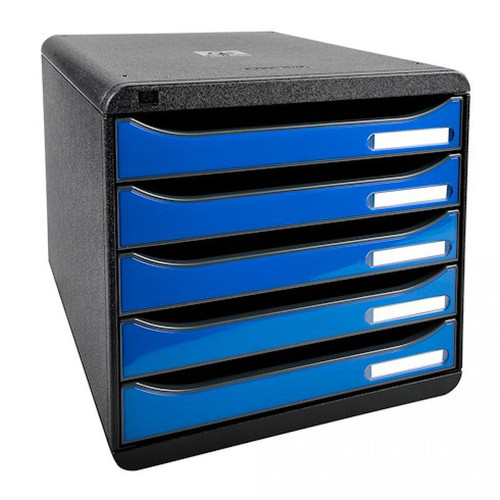 Exacompta - BIG-BOX PLUS Aquarel noir/pastel glossy - Noir/bleu glacé glossy Exacompta  - Accessoires Bureau