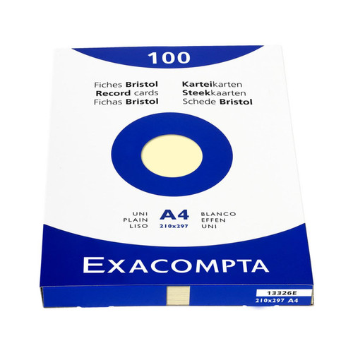Exacompta - EXACOMPTA Fiches bristol, A4, uni, jaune () Exacompta  - ASD